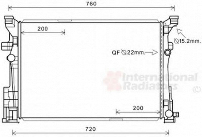 VAN WEZEL 30002652 -  Радиатор, охлаждение двигателя